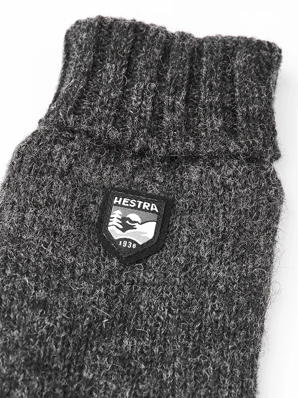 estra Basic Wool Glove in Charcoal close up view