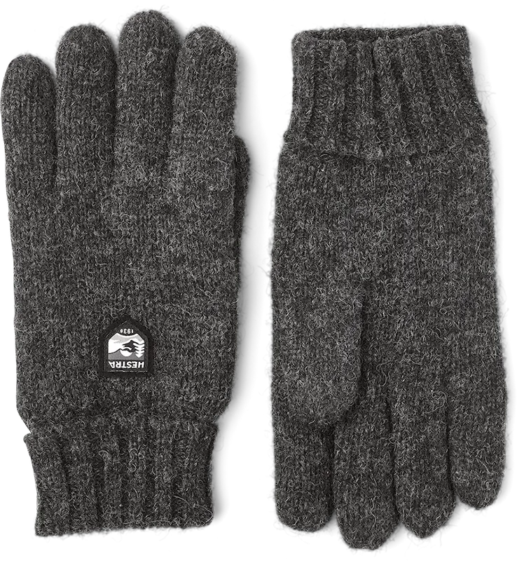 Hestra Basic Wool Gloves in charcoal gray — Shetland wool winter gloves with Thinsulate and fleece lining, available at The Simple Man