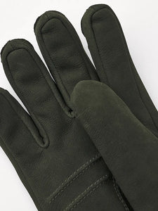 Hestra Bergvik Gloves in Bottle green close up view