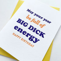 Big Dick Energy Birthday card from Steel Petal Press