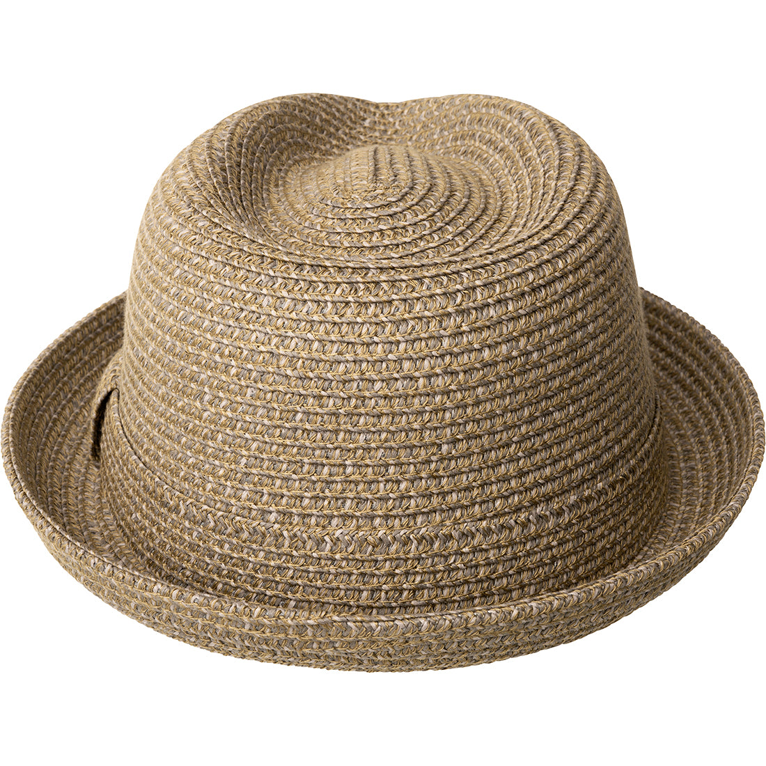 Bailey Billy Trilby Hat Natural – top view showing woven Toyo braid construction and teardrop crown on men's summer trilby
