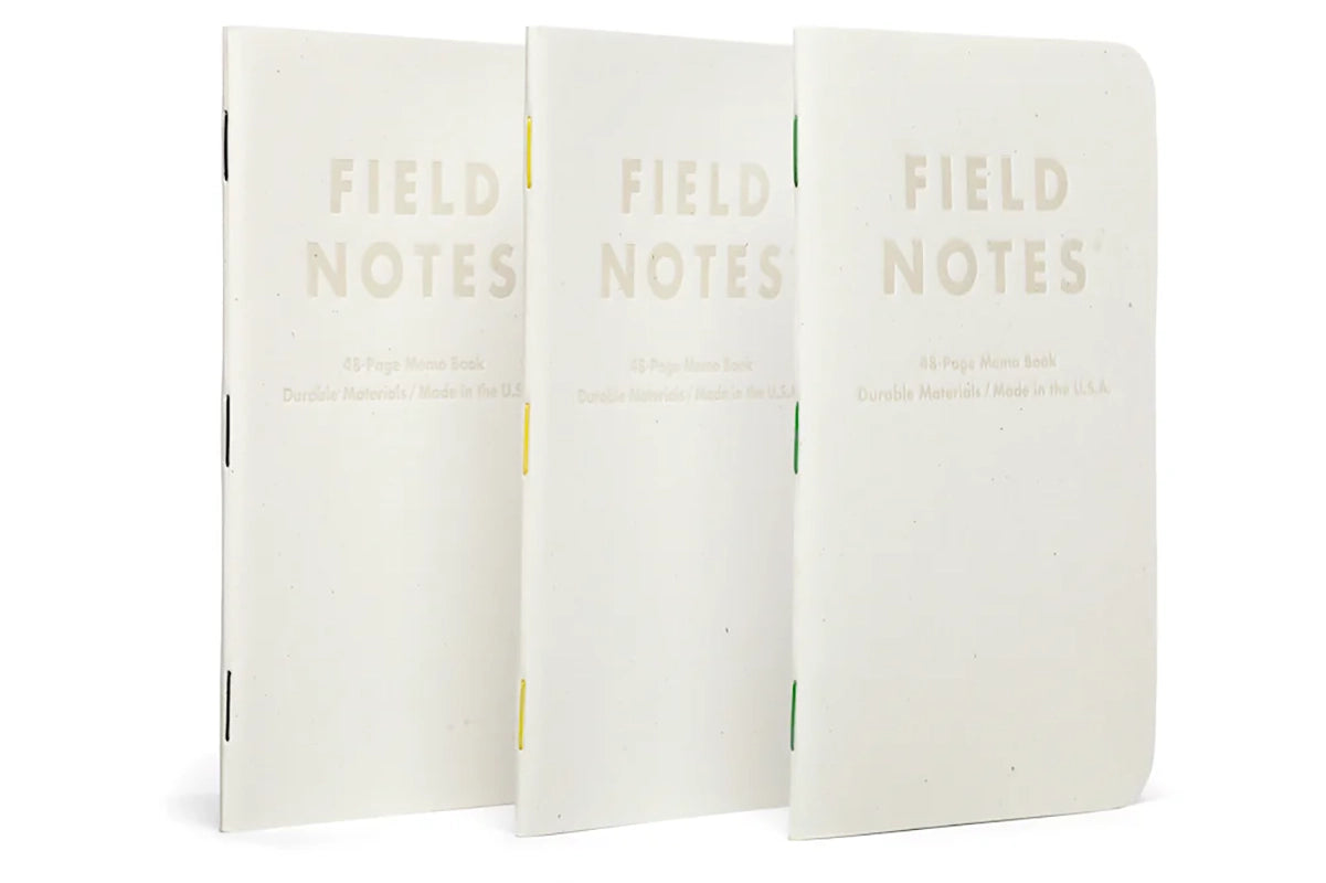 Field Notes Birch Bark Limited edition 3-pack notebooks, featuring the 3 notebooks