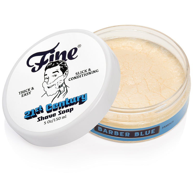 Fine Accoutrements Blue Barber Shave Soap without the pAckage