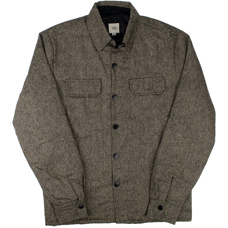 DIBI Brown weathered waistcoat jacket flat lay view