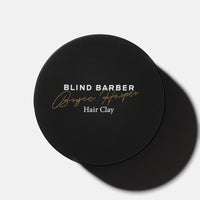 Blind Barber Bryce Harper Hair Clay black jar lid, product shot, The Simple Man
