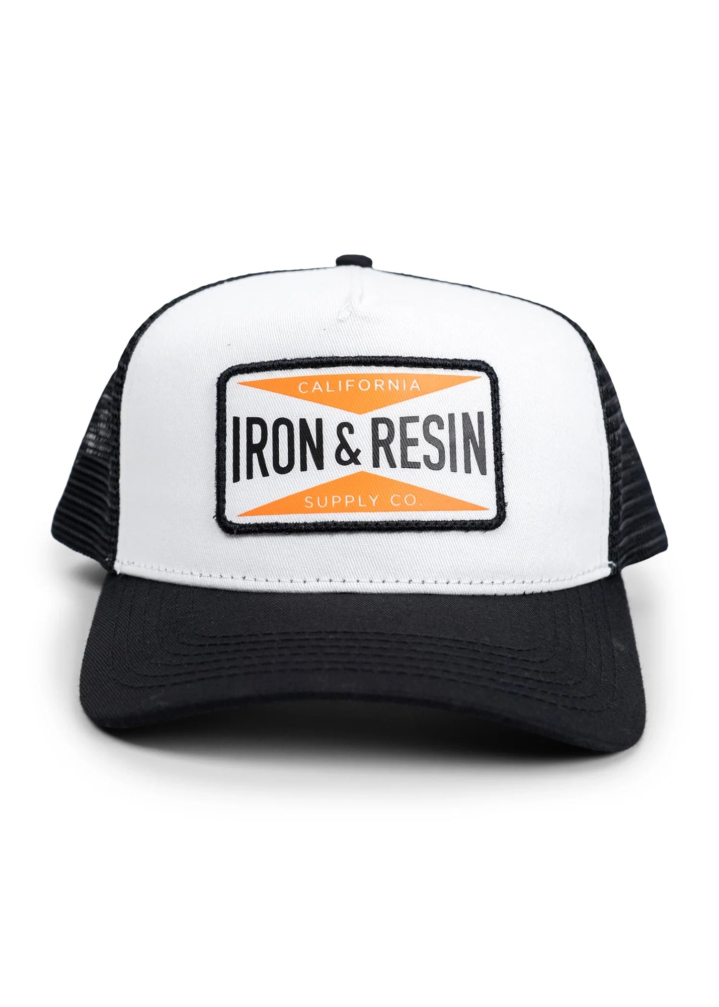 IRON & RESIN California Supply Co, mesh trucker cap, front  view