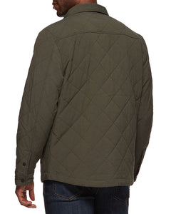 Chapin Shirt Jacket in Olive, Rear view