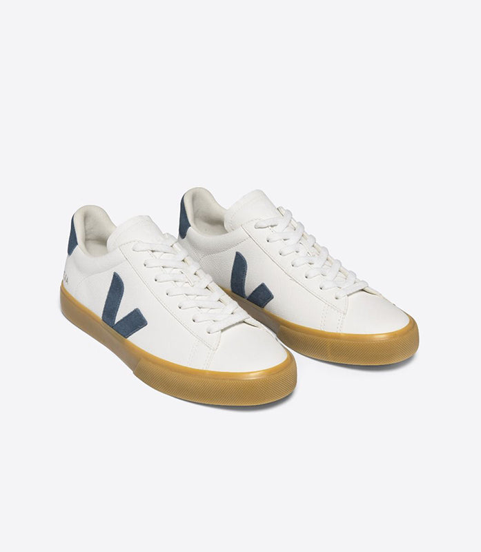 Veja Campo Sneaker in Extra White with California Natural Rubber Sole, Front Angle View view