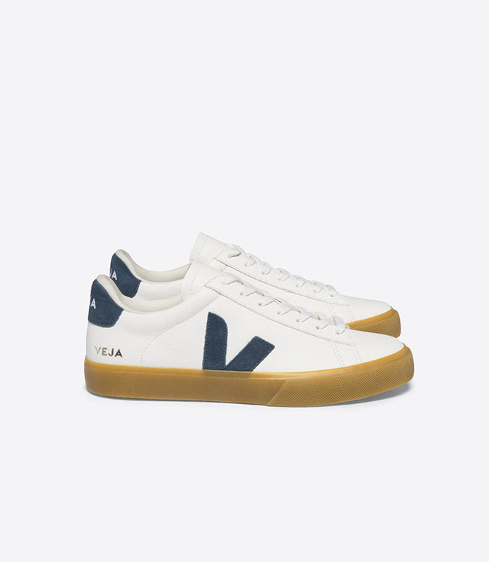 Veja Campo Sneaker in Extra White with California Natural Rubber Sole, Side view