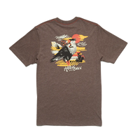 Howler Brothers Caracaras T-shirt in Espresso Color, Flat lay view