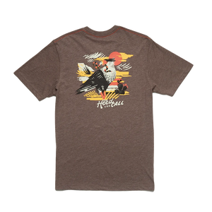 Howler Brothers Caracaras T-shirt in Espresso Color, Flat lay view