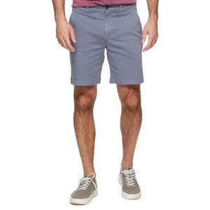 Model Wearing Flag & Anthem Catskill Shorts in light Grey, front view