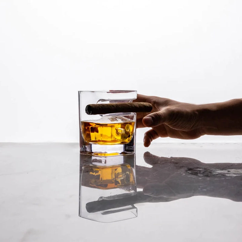 Corkcicle Whiskey Wedge Double Old Fashioned Glass