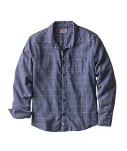 Navy Windowpane Stretch Shirt