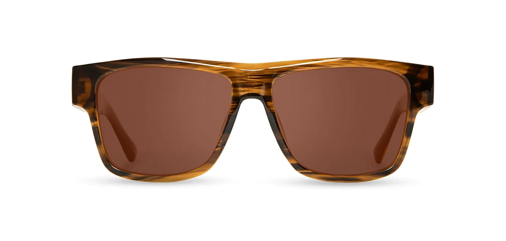 Shwood Camp - Cliff Sunglasses with Tortoise/walnut frames and Brown Polarized lenses, front view