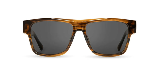 Shwood Camp - Cliff Sunglasses with Tortoise/walnut frames and Grey HD Polarized lenses, front  view