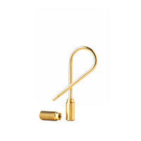 Brass Closed Helix Keyring with the knurled end-cap pulled off - The Simple Man