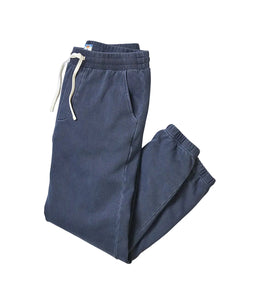 Navy men’s fleece sweatpants folded, Cloud 9 fabric