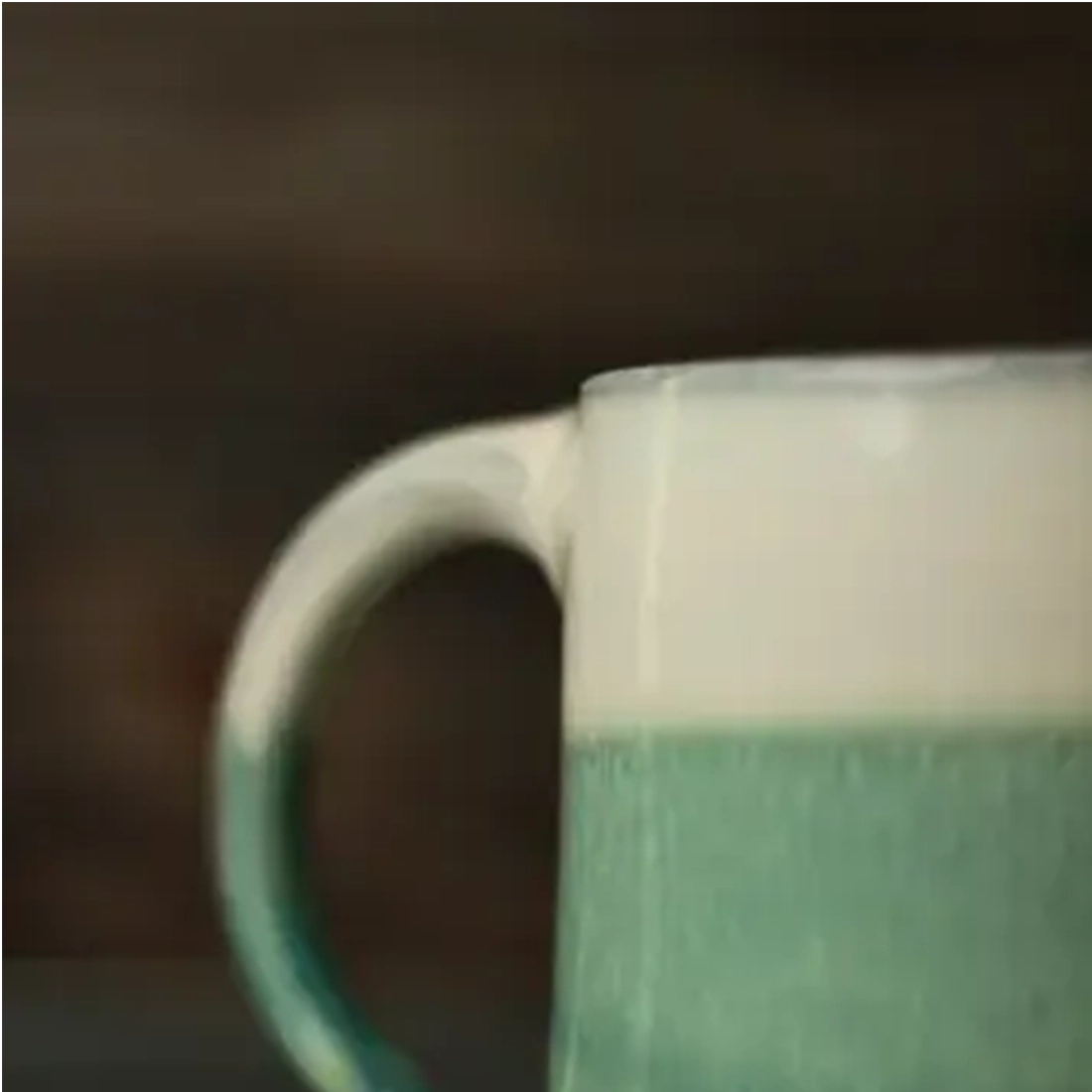 Jordan-Jean Ceramics Coastal Contemporary Mug handmade stoneware side view showing hand-pulled handle