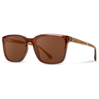 Crag Sunglasses Arches Edition angled view showing engraved walnut temple detail