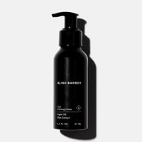 Blind Barber Curl Defining Cream pump bottle on white background, product flat lay - The Simple Man