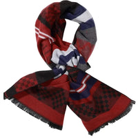 DIBI red/black/avy multi colored scarf