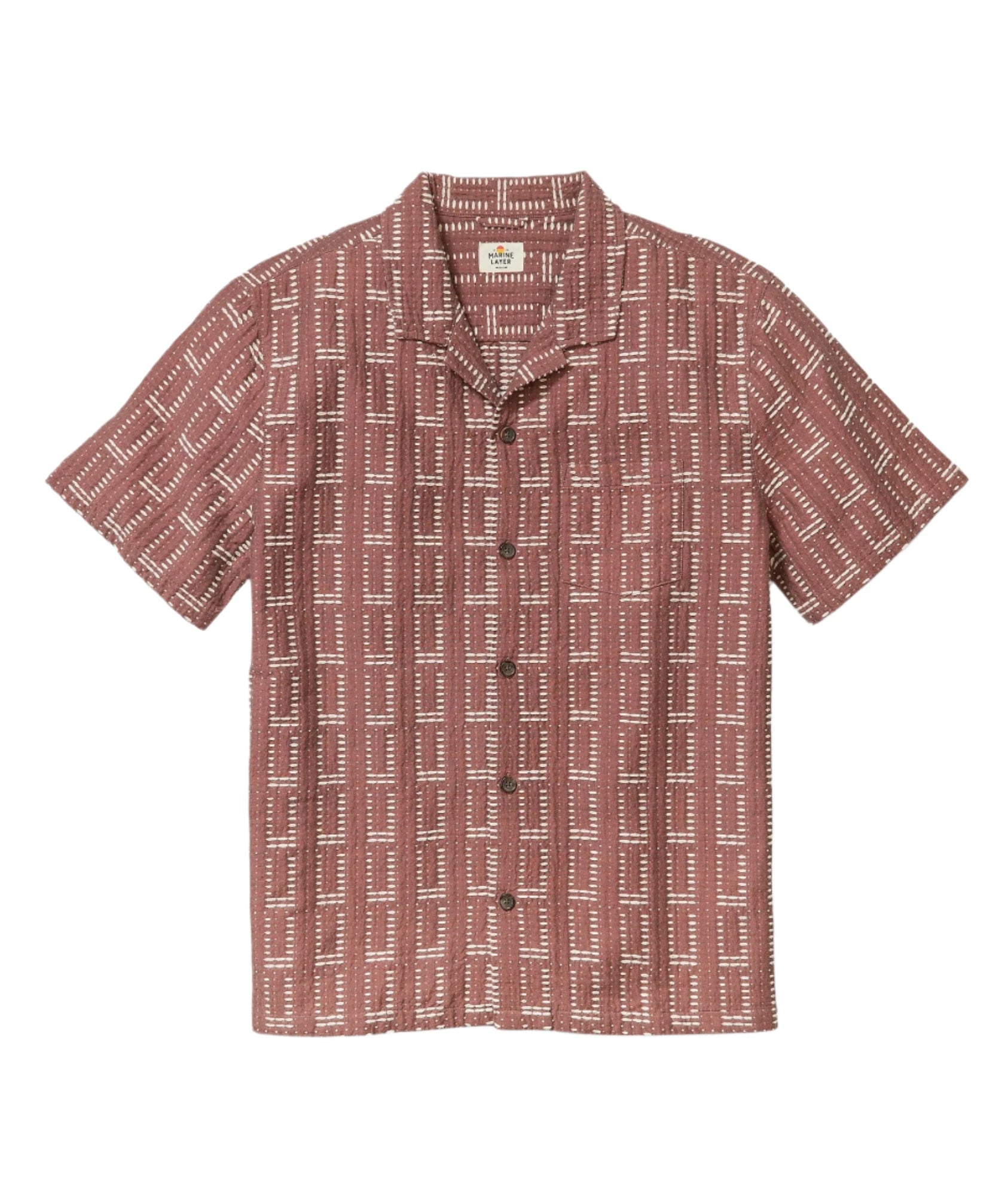 【DEARMINE】Dear Basic Cotton Shirt Men's Textured Cotton Resort Shirt – Relaxed Fit, Durable