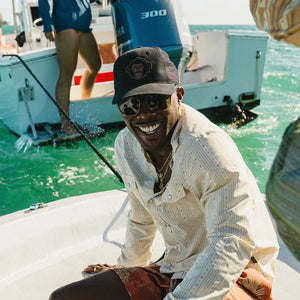 Howler Brothers El Mono hat worn outdoors