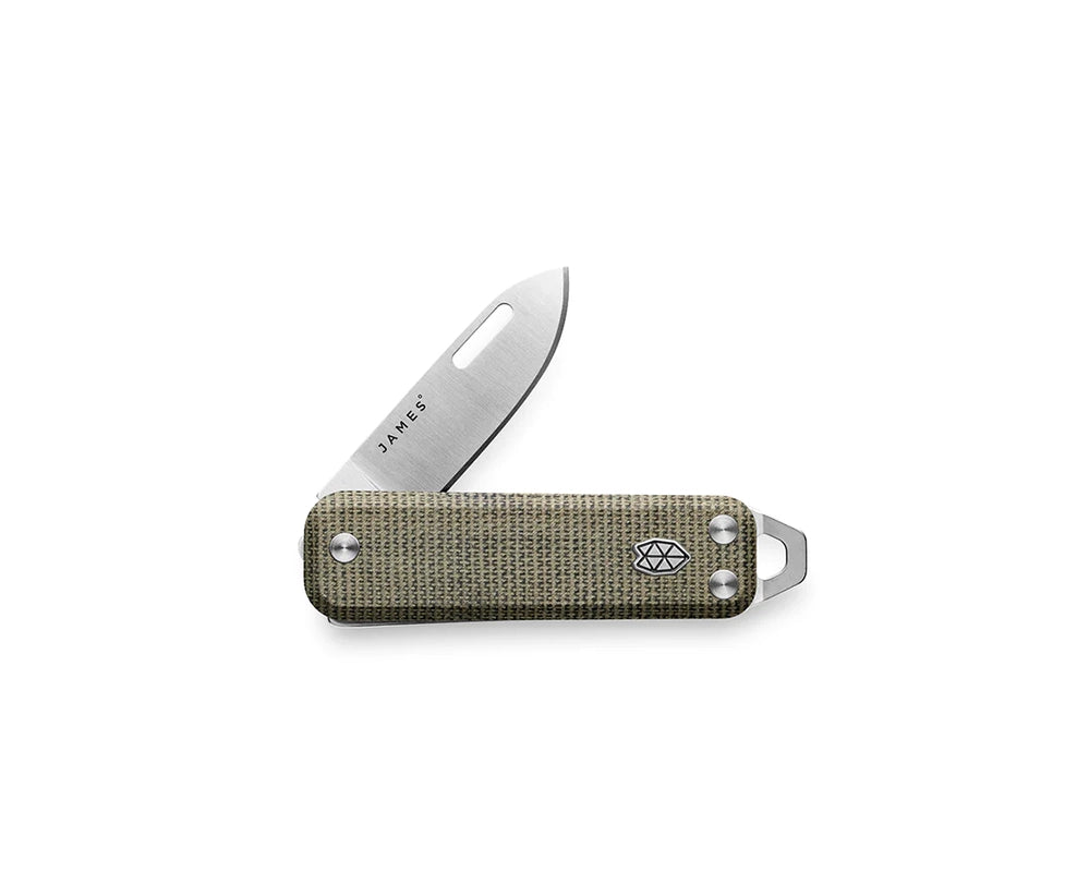 he James Brand Elko Knife in OD Green Micarta on Stainless