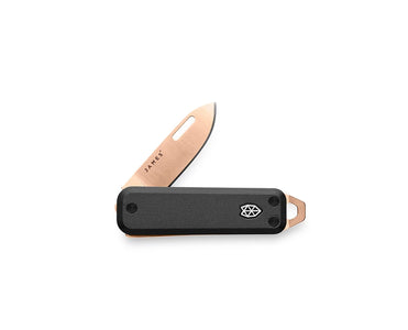 The James Brand Elko Knife in Black and Rose  Gold color