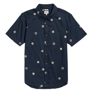 Emerson Slim Shirt — Lunar Polka, Navy