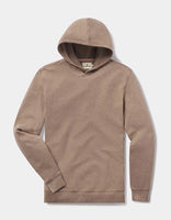 Flat lay of Puremeso Essential Hoodie in taupe – classic midweight men’s hoodie with 2-ply hood and soft finish, crafted by The Normal Brand.