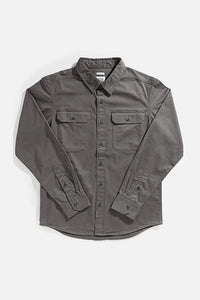 Bridge & Burn Eugene Shirt in Grey, Flat Lay view