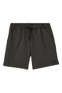 Men's black vintage-wash twill shorts with drawstring waist – The Simple Man Omaha