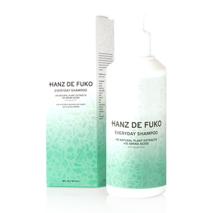 Everyday Shampoo 16 oz pump bottle and box with green botanical design, front view