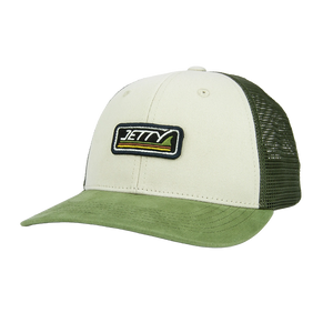 Finny Hat - Cream and Green Trucker Cap