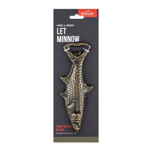 Cast Iron Fish Bottle opener with packaging