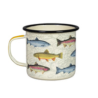 Gentlemen's Hardware Enamel Mug with Fish Images