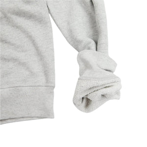 Ace Rivington French Terry Crewneck Sweatshirt in heathered Grey color, sleeve detail view