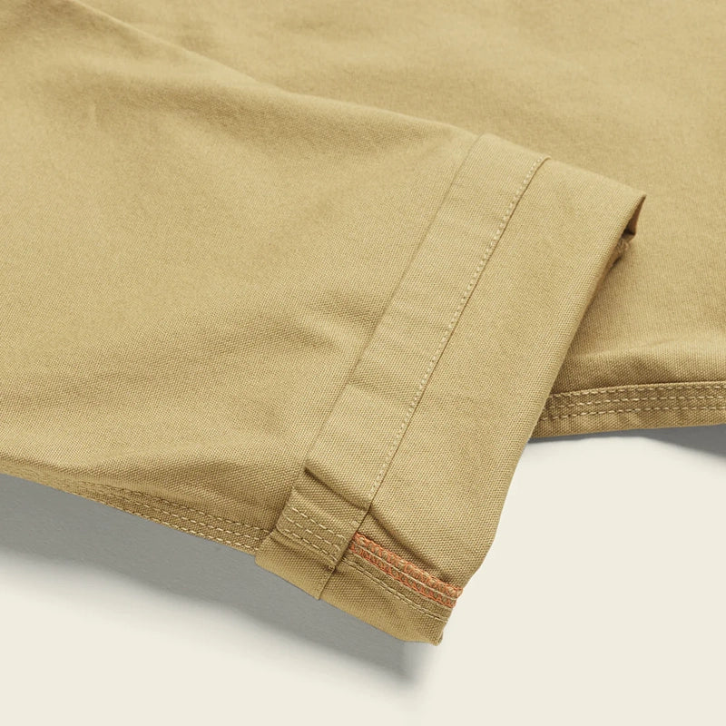Howler Brothers Frontside 5-Pocket Pants in Tobacco color, seam detail view