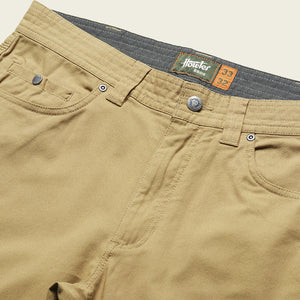 Howler Brothers Frontside 5-Pocket Pants in Tobacco color, Close Up detail  view