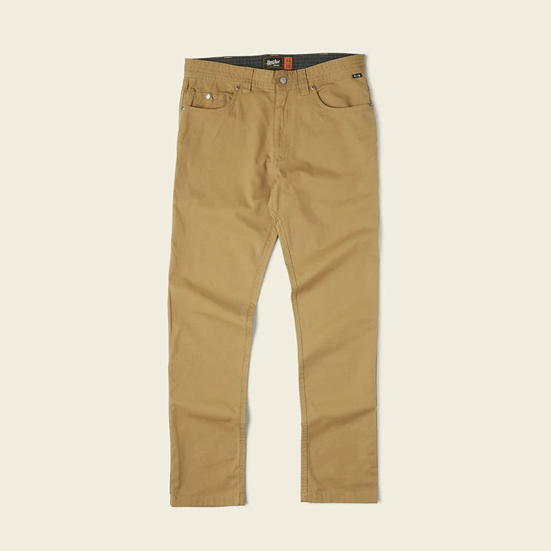Howler Brothers Frontside 5-Pocket Pants in Tobacco color, flat lay view