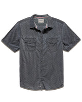 Flag & Anthem Gardendale short sleeved shirt in charcoal, flat lay view