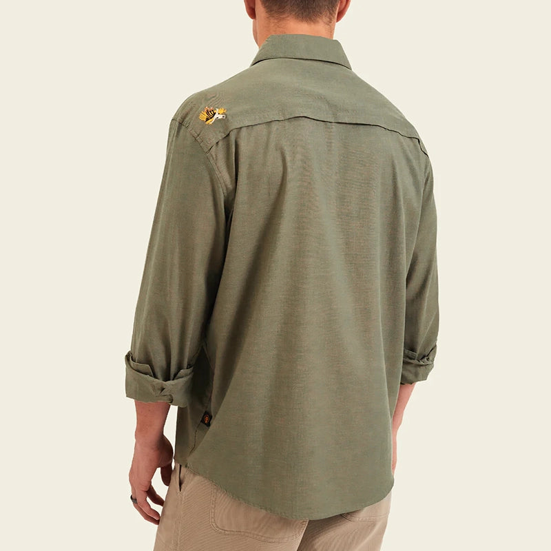 Howler Brothers Gaucho Snapshirt with Caracaras Rear  view