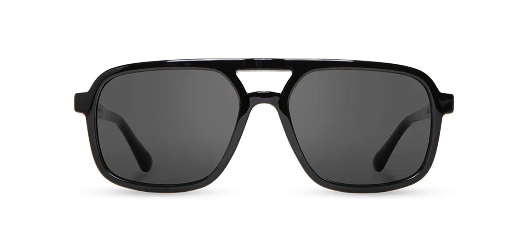 Front-facing view of CAMP Glacier Sunglasses with classic square lenses and keyhole bridge