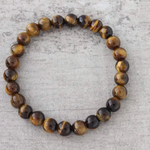 Golden Tiger's Eye Men's Bracelet- 8mm bead