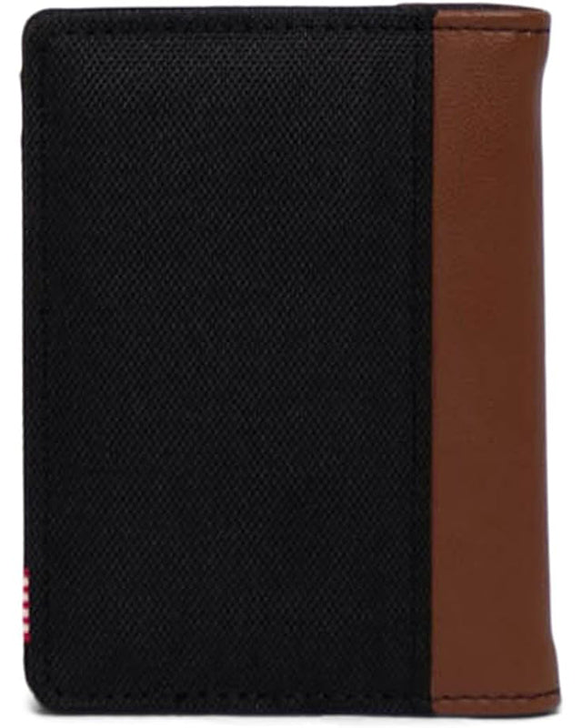 Herschel Gordon wallet in Black /Tan color rear view