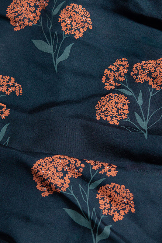Bridge & Burn Grant Slim Shirt in Wildflower fabric, Flat Lay close up fabric detail  view