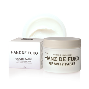 Gravity Paste jar and box, high hold styling paste, front view