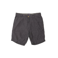 Grayers Linen Shorts in Charcoal, Flat Lay View